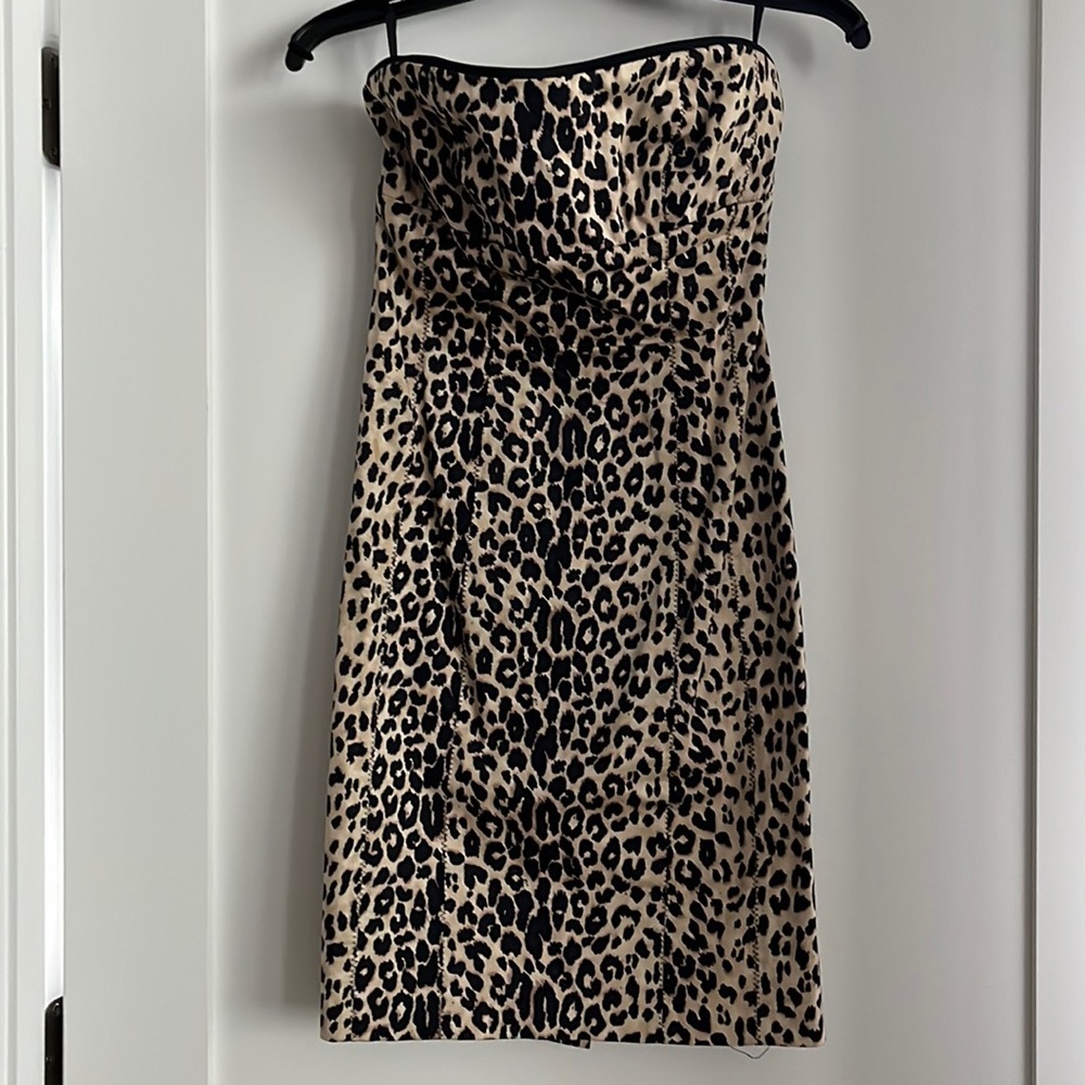 Bebe Leopard Print Cocktail Dress